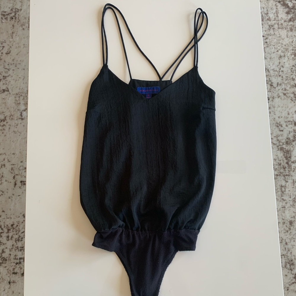 Black tank bodysuit